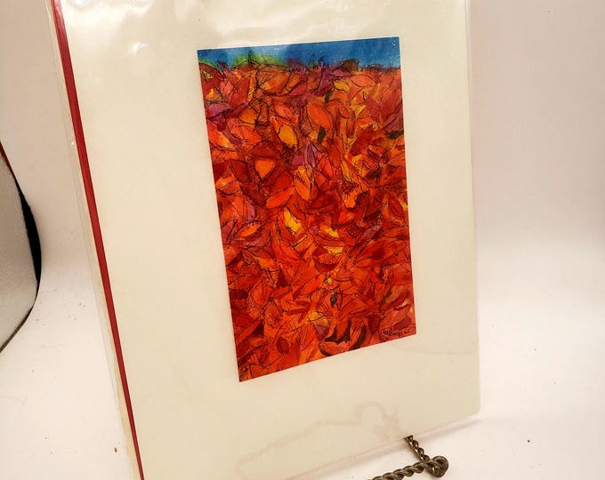 Featured listing image: John Urbain Signed 1965 Serigraphs & Poems | Limited Edition Screen Prints Art Matted 3.75 x 5.75" | Set of 7 Original Artist Prints