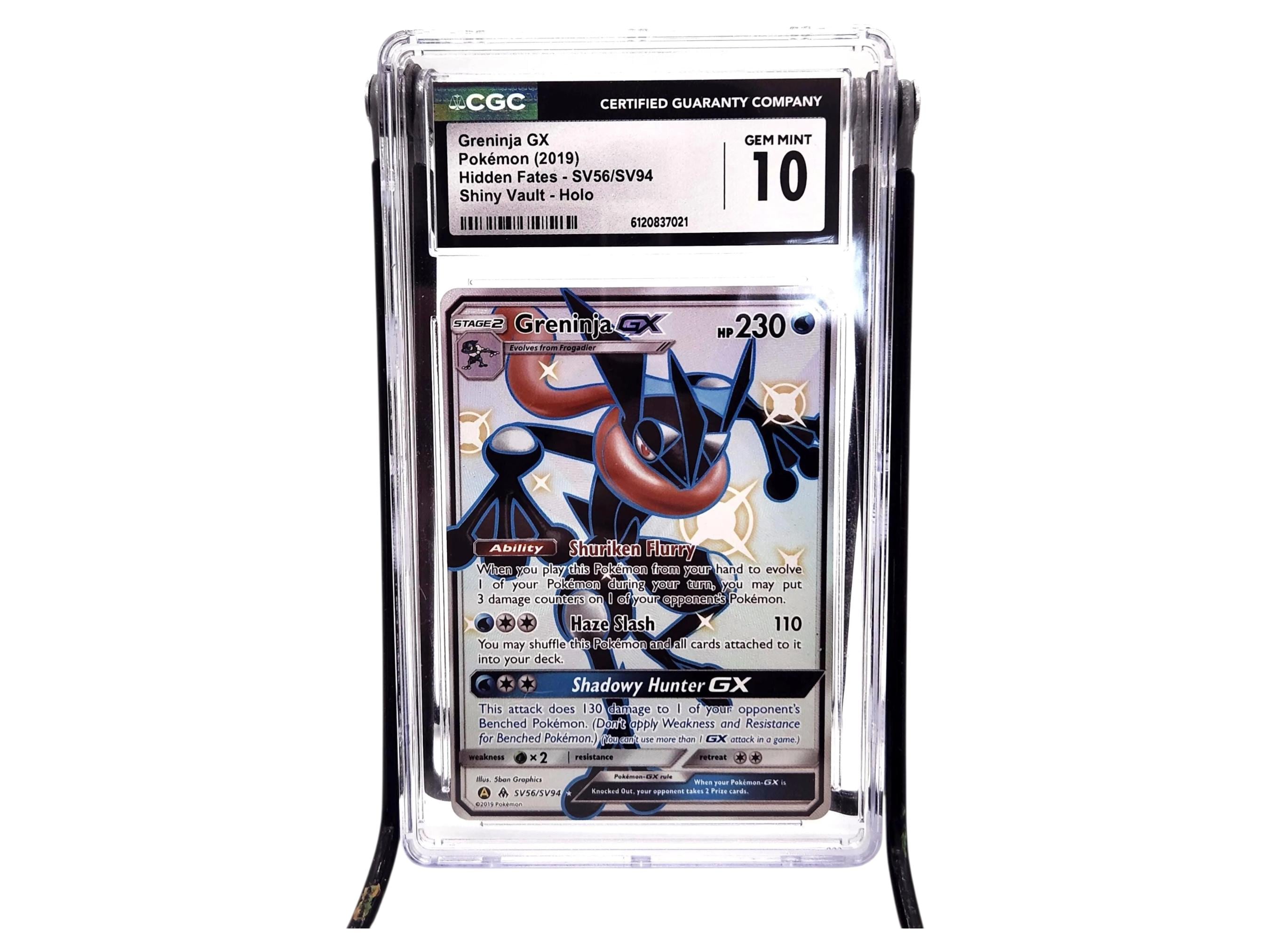 CGC Gem Mint 10 Greninja GX Card | Hidden Fates SV56/SV94 | Shiny