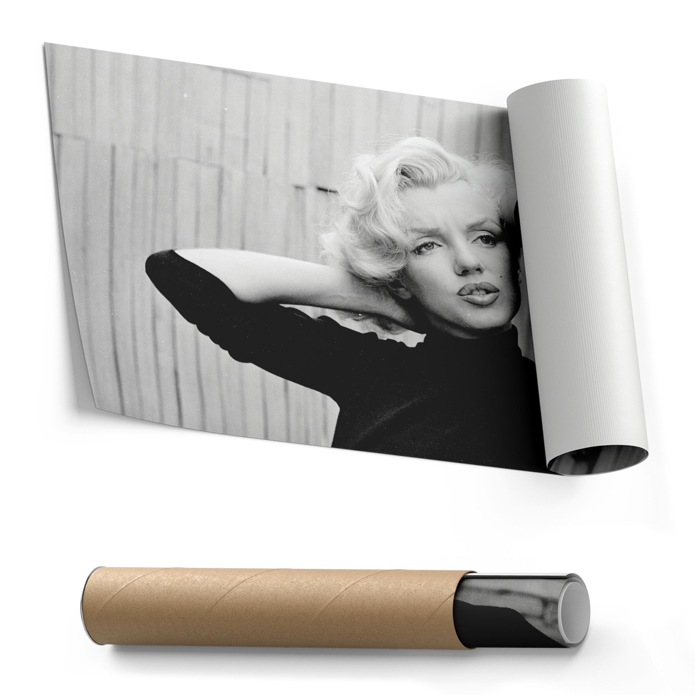 Marilyn Monroe Black and White Poster – Canvas Wall Art – Classic ...