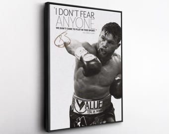 Canelo Álvarez Quote Poster – Motivational Boxing Canvas Wall Art – Iconic Quote Print for Home, Gym, or Office Decor