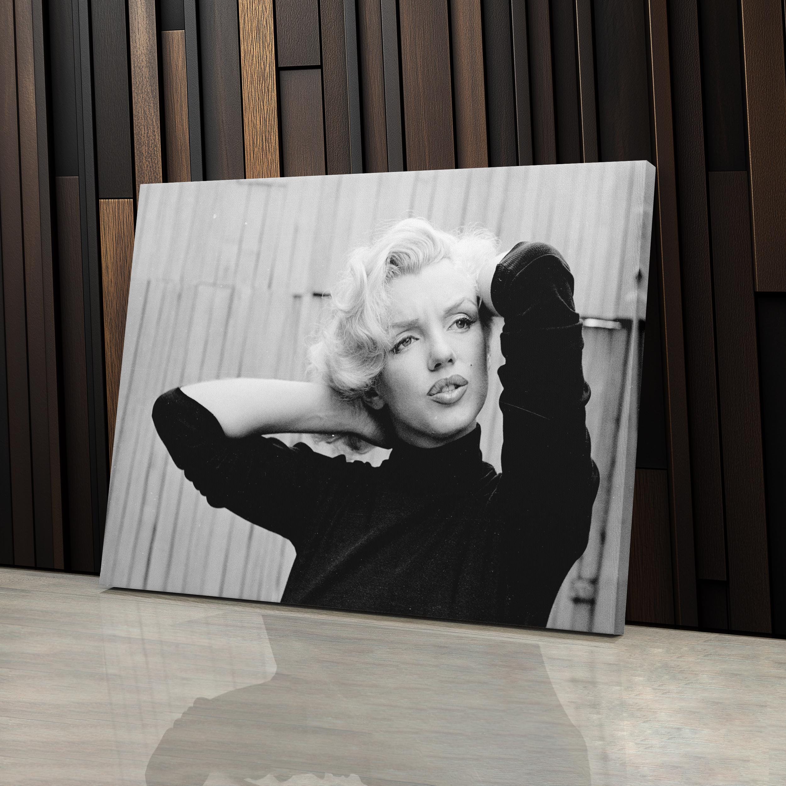 Marilyn Monroe Black and White Poster – Canvas Wall Art – Classic ...