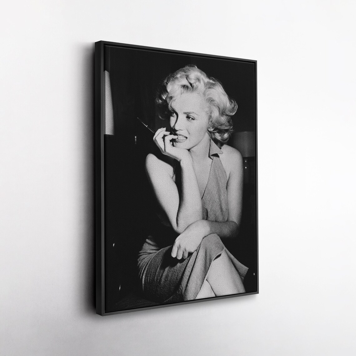 Marilyn Monroe Poster – Black and White Canvas Wall Art – Classic ...