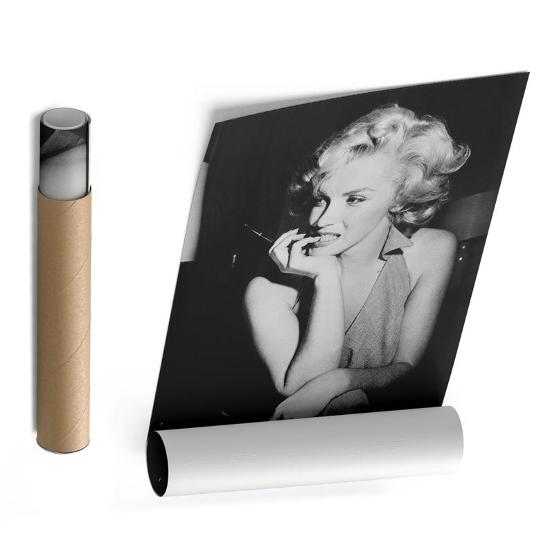 Marilyn Monroe Poster – Black and White Canvas Wall Art – Classic ...