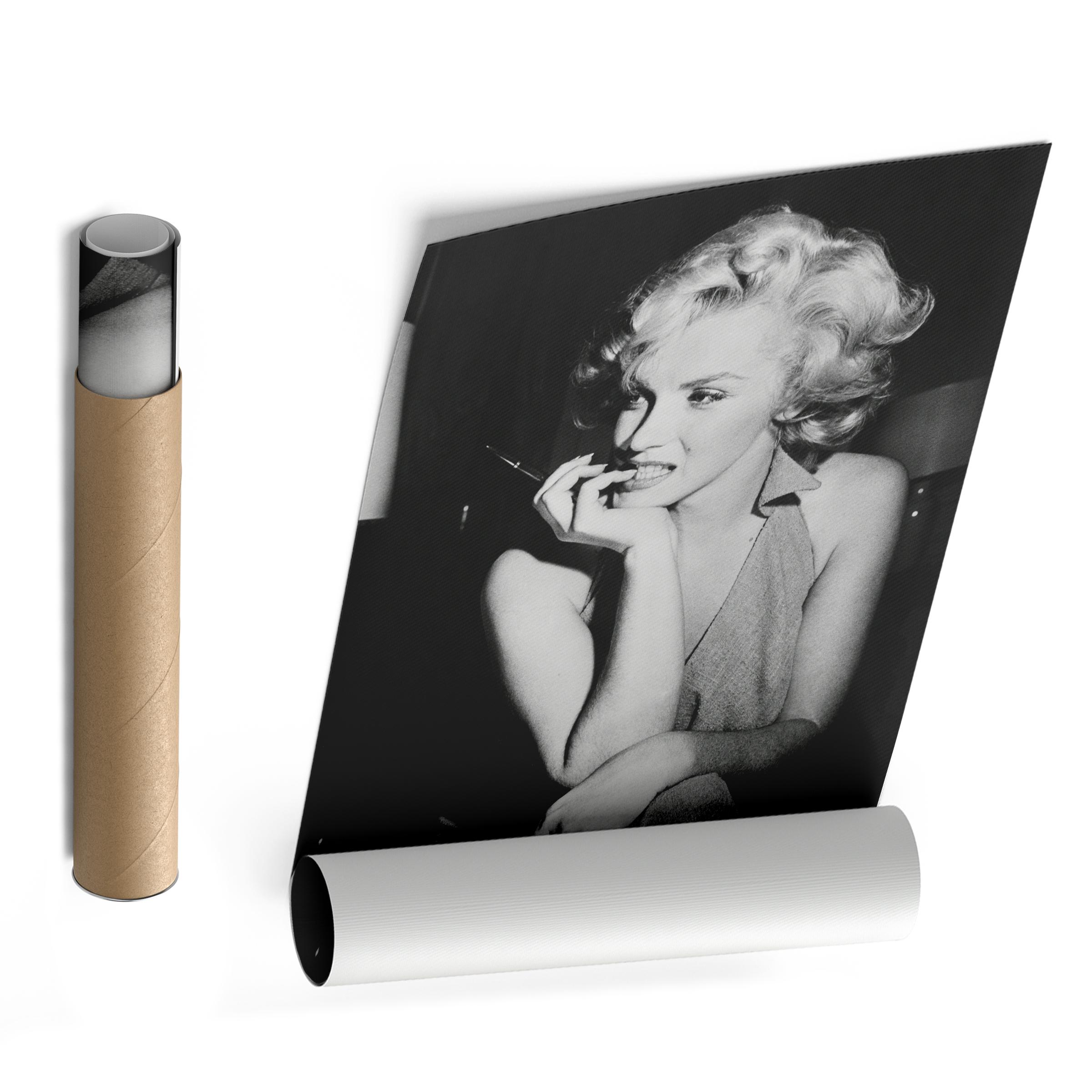 Marilyn Monroe Poster – Black and White Canvas Wall Art – Classic ...