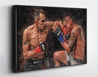 Tony Ferguson vs Anthony Pettis UFC Canvas Wall Art Print – MMA Fight Poster for Man Cave, Home Gym, or Sports Fan Wall Decor