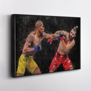 Alex Pereira vs Jiri Prochazka UFC Canvas Wall Art Print – MMA Fight Poster for Man Cave, Home Gym, or Sports Fan Wall Decor