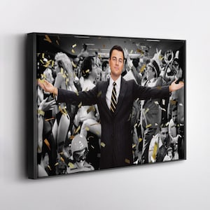 Wolf of Wall Street Leonardo DiCaprio Wall Art Canvas Canvas wall art Canvas wall decor Home Decor