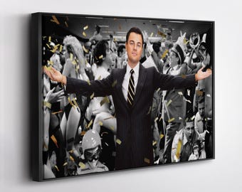 Wolf of Wall Street Leonardo DiCaprio Wall Art Canvas Canvas wall art Canvas wall decor Home Decor