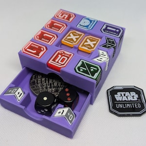 Star Wars Unlimited Token Tray Vervanging - Mage Tech Commander Deck Box - Organizer voor gamegenic premium tokens (niet-officieel - gemaakt door fans)