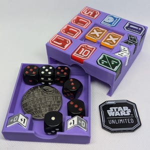 DIGITAL FILES - Star Wars Unlimited Token Tray Replacement - Mage Tech Commander Deck Box Organizer - Gamegenic Tokens (Unofficial-Fan Made)