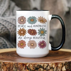 Floral Coffee Mug, mother&#39;s day Gift, Mama Coffee Cup, Gift for Mom, Mom Coffee mug, Birthday Mom Mug, Teacher Nurse Gift, Affirmation mug.