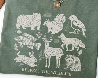 Respect The Local Wildlife Shirt, Nature Lover Gift Shirt, Animal Lovers, Protect National Parks, Granola Girl Shirt, Outdoor Camping Shirt.