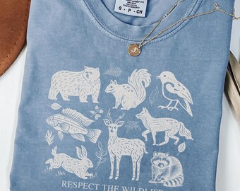 Respect The Local Wildlife Shirt, Nature Lover Gift Shirt, Animal Lovers, Protect National Parks, Granola Girl Shirt, Outdoor Camping Shirt