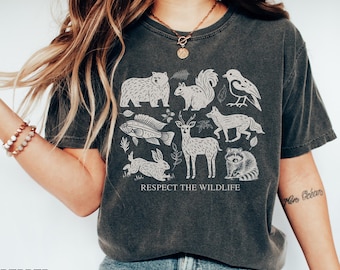 Respect The Local Wildlife Shirt, Nature Lover Gift Shirt, Animal Lovers, Protect National Parks, Granola Girl Shirt, Outdoor Camping Shirt.