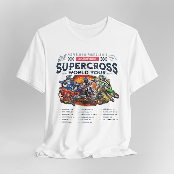 Supercross 2026 World Tour Graphic Tee, Unisex Motocross Shirt - Etsy