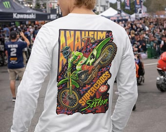 Chemise Supercross A1, Anaheim 2026, Angel Stadium, t-shirt graphique vintage, Californie, série, Supercross