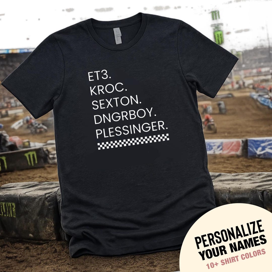 Supercross Saturday Custom Racer Tee, Unisex, Shortsleeve, Motocross ...