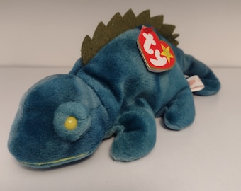 Extremely Rare - Mint Condition - 1997 Iggy The Iguana - Beanie Baby - 4th Variation