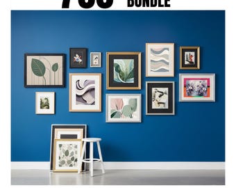 Modern Abstract Wall Art Set | Minimalist Organic Abstract Artwork | Soft Neutral Contemporary Art | 700 PNG Images