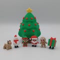 3D Printed Christmas Fidget Toys: Holiday Character Set + Tree Container