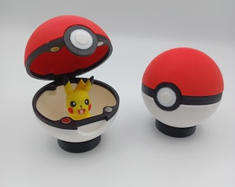 Poké Ball para abrir y cerrar para exhibir: soporte para minifiguras coleccionables de Pokémon