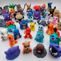 3D Printed Mini Pocket Monster Figurine: Gamer Desk Decor - Pick Your Favorites