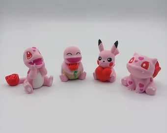 Valentine's Pocket Monster Mini Figurines: 3D Printed Gamer Gift