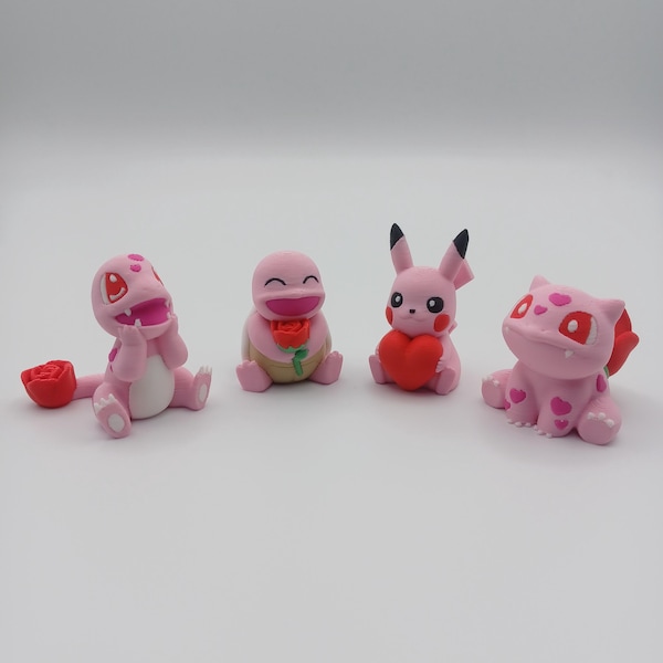 Valentine's Pocket Monster Mini Figurines: 3D Printed Gamer Gift
