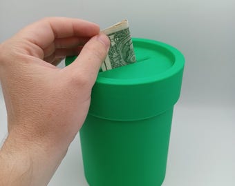 Hucha de tubo de urdimbre impresa en 3D / Regalo para gamers, decoración de escritorio