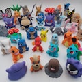 Pokemon Inspired Mini Figures, 3D Printed Collectible Fan Art for Desk Decor, Gamer Displays, Cake Toppers, and Figurine Display Toys