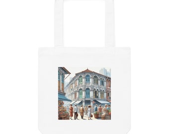 Asian marketplace - Cotton tote bag