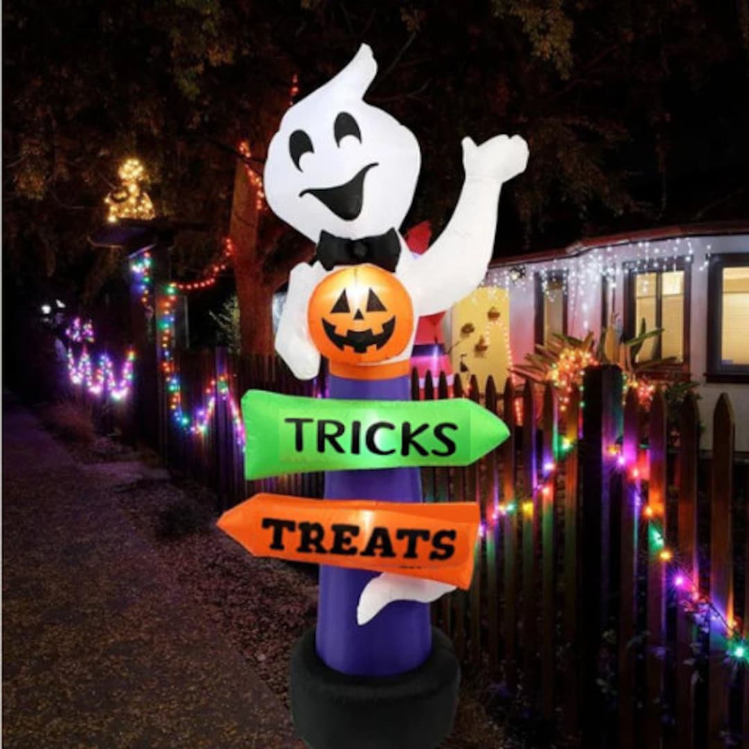 Spooky Halloween Inflatable Sign for Trick or Treat Outdoor Courtyard ...
