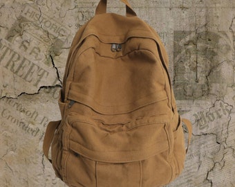 High Capacity Canvas Backpack – Perfect for Back to School, Small Size