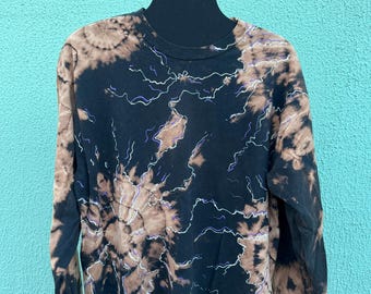 Long Sleeve Bleach Tie Dye T-shirt - Main Image
