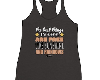 The Best Things In Life Women's Tri-Blend Racerback Tank Top