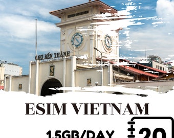 eSim Vietnam - 1,5GB/days - 20 days