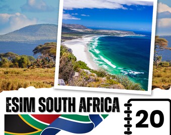 eSim Afrique du Sud - 500 Mo/jour - 20 jours