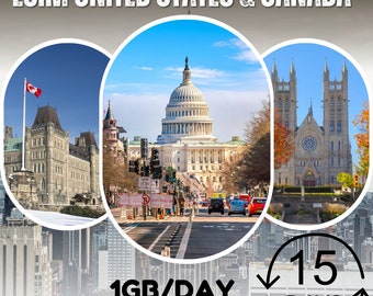 eSim United States & Canada - 1GB/day - 15 days
