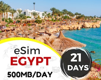 eSim Egypt - 500MB/day - 21 days