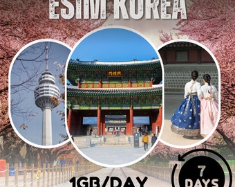 eSim South Korea - Total 1GB/day - 7 days