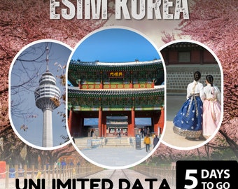 eSim South Korea - Unlimited Data - 5 days
