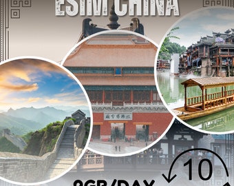 eSim China (China Unicom),Hong Kong, Macao - Total 2GB/day - 10 days