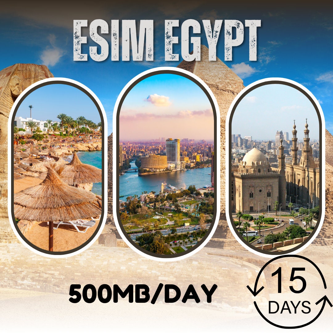 eSim Egypt - 500MB/day - 15 days
