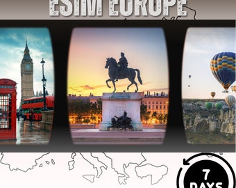 eSim New Europe 33 pays - Total 2 Go/jour - 7 jours