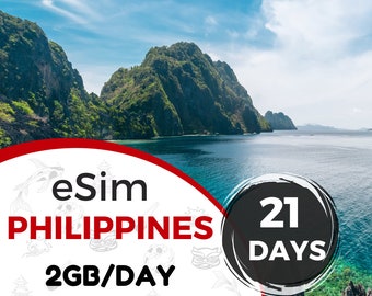 eSim Philippines - 2 Go/jour - 21 jours
