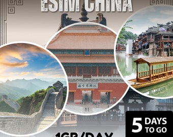 eSim China ( China Unicom), Hong Kong, Macao - Insgesamt 1GB/Tag - 5 Tage