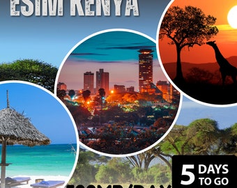 eSim Kenya - Total 500 Mo/jour - 5 jours