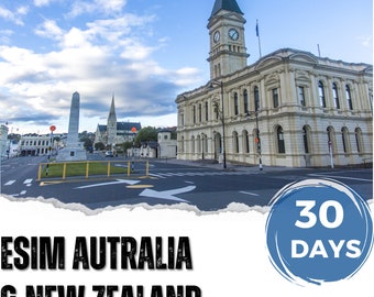 eSim Australien und Neuseeland – 1 GB/Tag – 30 Tage