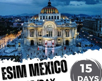 eSim United States , Mexico and Canada - 1GB/day - 15 days