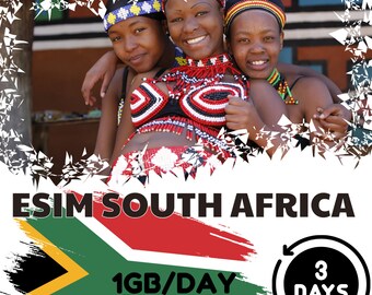 eSim Sudáfrica- 1GB/día - 3 días